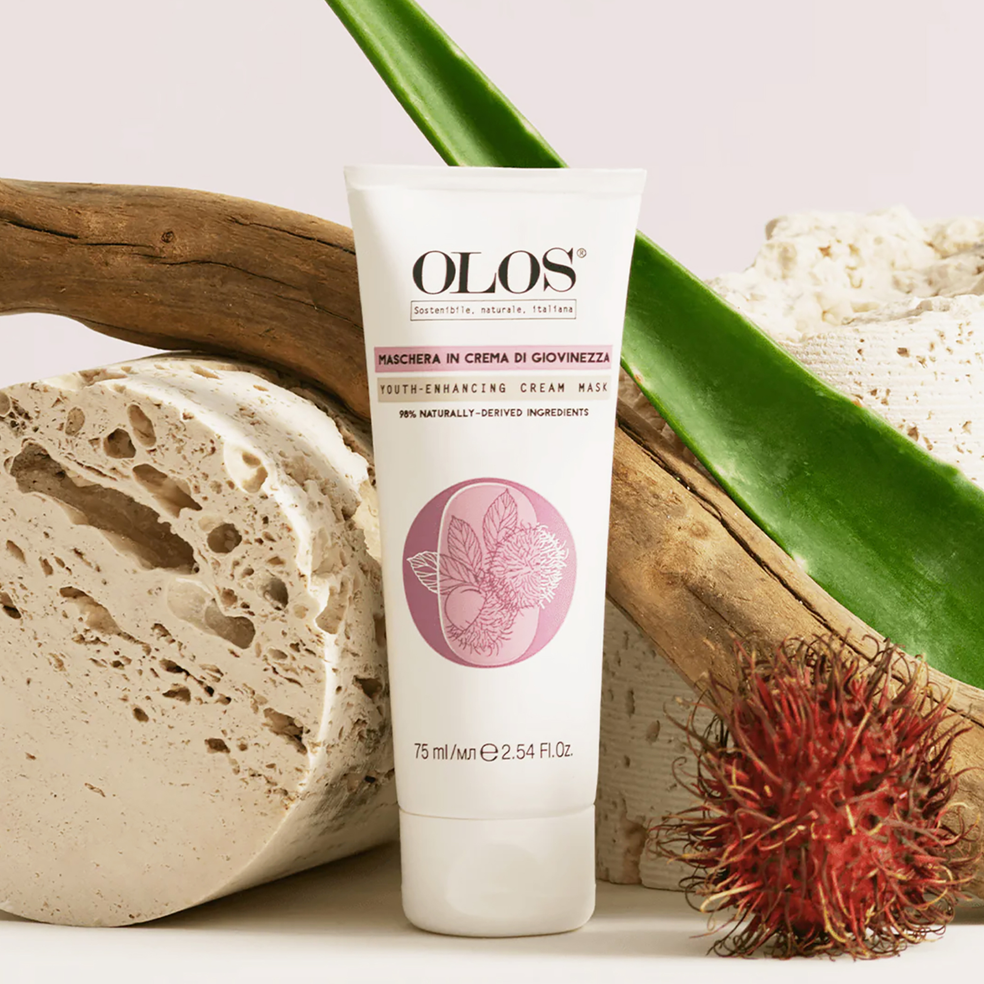 Olos Youth-Enhancing Cream Mask, Anti-Aging Overnight Face Cream, 2.54 oz