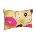 thumbnail image 2 of Naloa Donuts Pillowcase, Throw Pillowcase, Wrinkle-Free, Stain-Resistant with Hidden Zipper for Bedroom Sofa - 20"x30", 2 of 9