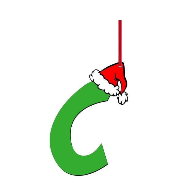Hangs Christmas Wooden Initial Ornaments Unfinished Alphabet Letters A To Z Decorative Hanging DIY Craft for Tree