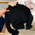 thumbnail image 5 of StSilkitty Ruffle Mock Neck Sweaters for Girls Long Sleeve Pullover Tops Fall Winter Lightweight Casual Fashion Outfits, 5 of 6