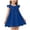 Blue, variant on CYRBOKO Toddler Girls Dresses with Ruffle, Summer A-line Casual Cotton Kids Dresses Wine Size 2-3 T
