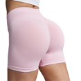 thumbnail image 2 of GZWYHT Sweatpants Women Shorts for Women Womens Yoga Shorts Workout Butt Lifting Shorts For Women High Waisted Gym Yoga Booty Shorts Running Shorts Tights for Women Pink XS, 2 of 6