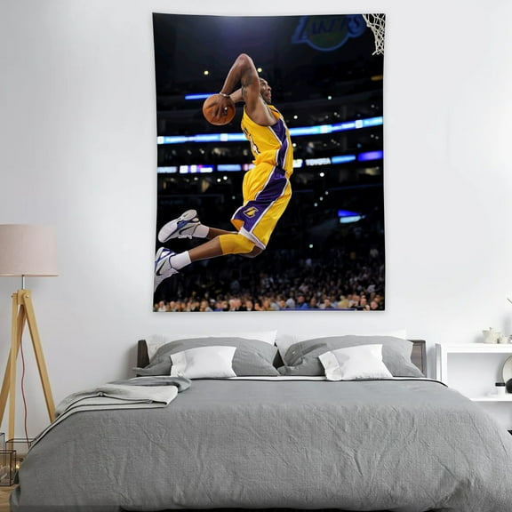 Tapestry for Kobe Bryant Bedroom Dorm wall hanging Funny Poster Backgrounds Wall Art Decorations Kids Girls Teens Gifts Cute 40×30 inch