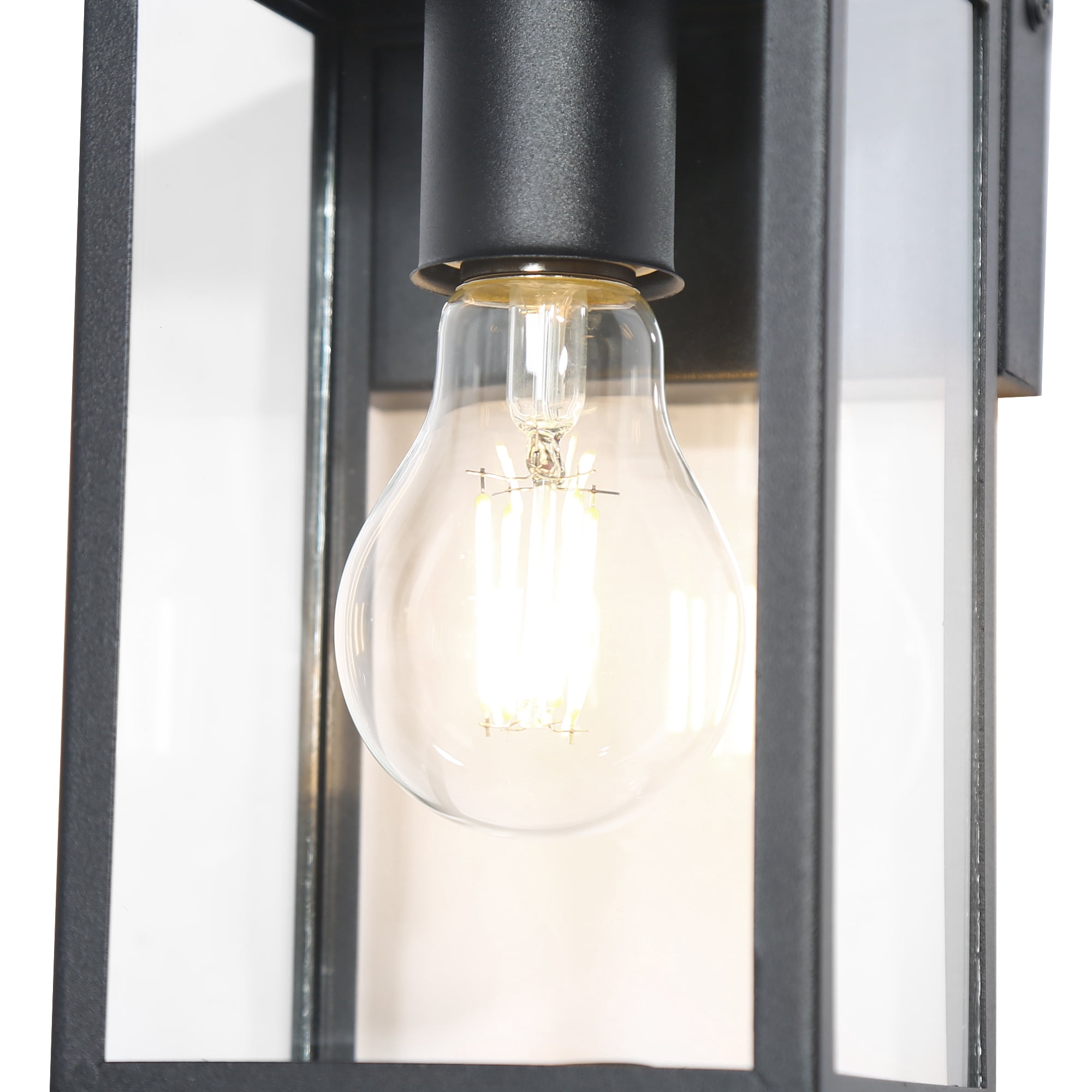 Orlan 2 -Light 9.3-in H Matte Black Hardwired Outdoor Wall Light