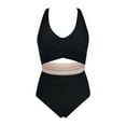 thumbnail image 4 of HUAXUN Cute One Piece Swimsuit for Women Cutout High Waisted Bathing Suit Swimsuit One Piece Mesh Sheer Sarong Wraps Bathing Suit Tummy Control Swimsuits for Women, 4 of 4