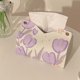 thumbnail image 2 of Funda para caja de pañuelos de PU Caja de pañuelos con estampado de flores de tulipanes a prueba de agua Dispensador de toallas de papel Soporte de papel de escritorio para fiestas en casa, 2 of 5