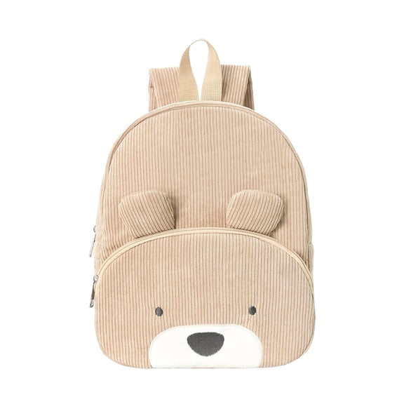 Large Corduroy Book Bag With Multiple Pockets Cushioned Shoulder Ideal For Carrying Textbooks And Laptops