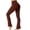 Brown, variant on Flare Leg Yoga Leggings for Women Solid Color Elastic High Waist Lift The Hip Yoga Pants Workout Gym S