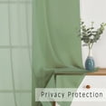 thumbnail image 4 of OVZME 2 Pieces Sheer Voile Curtains 84 inches Long-Lightweight Soft Window Treatment Drapery Panels for Master Room / Living Room, 2 Panels=84" W, Each W42 x L84, Sage Green, 4 of 5