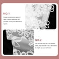 thumbnail image 6 of Curtain White Shower Bathroom Privacy Protected Curtains Translucent Plants Prints Semi-transparent with Hook, 6 of 6