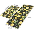thumbnail image 3 of Lemon Kitchen Rugs Mats Set 2 Pieces Anti Fatigue Cushioned Kitchen Floor Runner Rug Set Wipe Clean Non Slip Waterproof Standing Mat for Kitchen Office Laundry Room, 17"x27.5"+17"x47",Black, 3 of 6