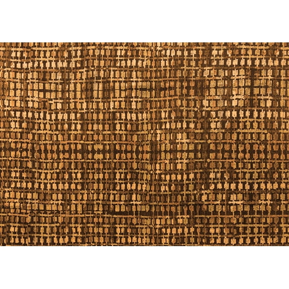 Ahgly Company Indoor Rectangle Abstract Orange Modern Area Rugs, 2' x 3'