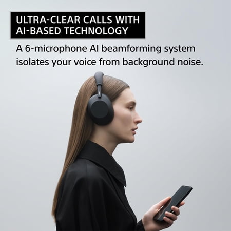 Sony - WH1000XM6- Best Wireless Noise Canceling Headphones - Black - Image 10