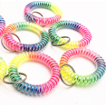 thumbnail image 1 of 5 Pcs Mix-Colour Plastic Stretchable Spring Coil Key Chain-Spiral Coil Wrist Keychain for Office, Workshop, Shopping Mall, Sauna and Outdoor Activities Place, 1 of 8