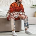 thumbnail image 7 of Sikiie Basketball Shot Mens Pajama Set, Soft Warm Long Sleeve Sleepwear, Cozy Button-Down Pjs for Men-XX-Large, 7 of 7
