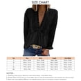 thumbnail image 5 of V Neck Women Top Lace Loose Polyester Soft Breathable Machine Washable Clothing LC2518021 Black XL, 5 of 5