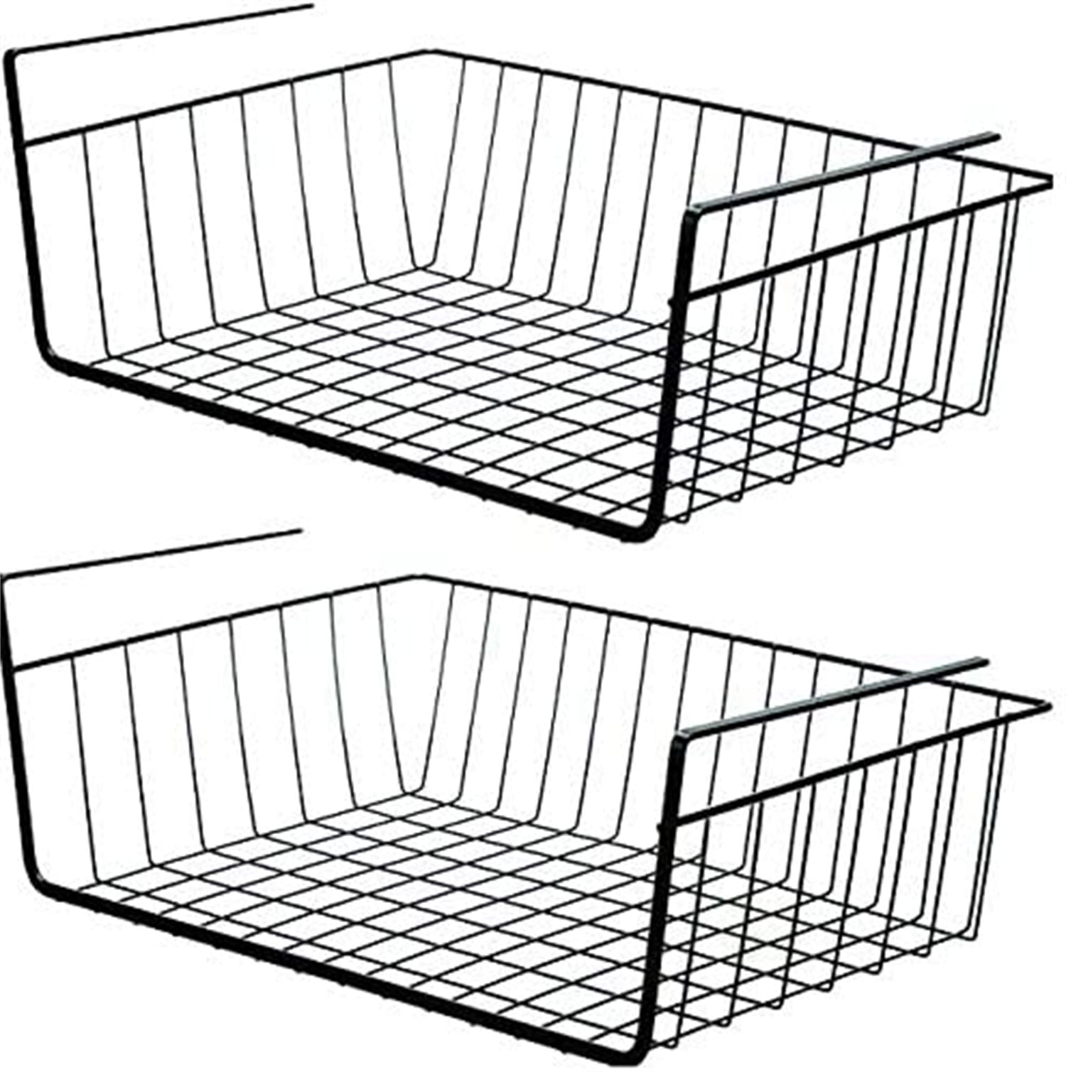 Hanging Under Shelf Storage Basket Casewin 2 Pack Under Desk Storage Shelf Organizer