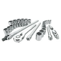 Craftsman 1/2 in. drive Metric and SAE 12 Point Mechanic's Tool Set 33 pc. - Case Of: 1; Each Pack Qty: 33; Total Items Qty: 33