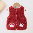 thumbnail image 2 of Vedolay Toddler Baby Girl Coats 2023 Slim Fit Jacket Button Cardigan Coat Casual Loose Outerwear Red,100, 2 of 2