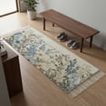 thumbnail image 5 of Kitchen Runner Rugs, Watercolor Garden Flower on Wood Barn 2'x4' Throw Rug with Tassels, Spring Blossom Floral Washable Soft Floor Carpet Runner for Hallway Bedroom Bathroom Laundry Room, 5 of 9