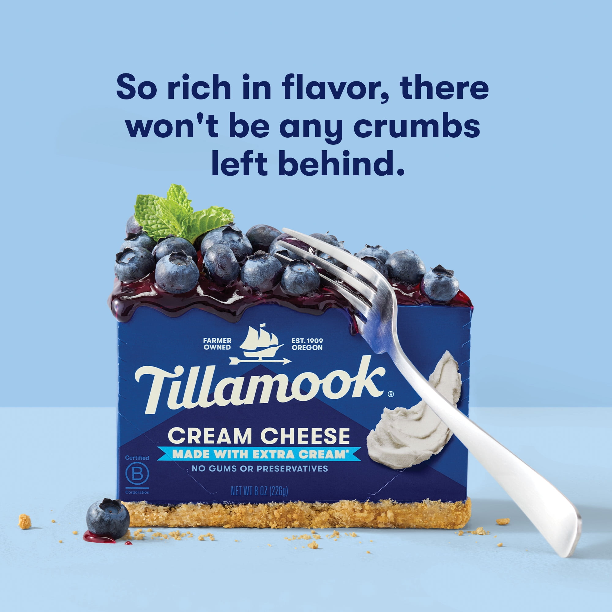 Tillamook Cream Cheese, 8 oz Brick