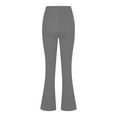 thumbnail image 5 of Scyoekwg Women's Yoga Dress Pants Solid Color Workout Bootleg Leggings Stretchy Office Casual Flare Yoga Pants for Women(V02_Gray,XL), 5 of 6