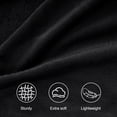 thumbnail image 5 of Throw Blanket, Throws for Sofa Couch, Lightweight  Blankets for Women Men Gifts, Cozy Throws for Office Travel Camping Decor,50x60", Black, 5 of 7