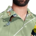 thumbnail image 5 of Tennis Men's Short Sleeve Printed Button Down Hawaiian Beach Shirts, 5 of 6