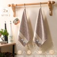 thumbnail image 2 of Ephesus Towels Toallas De Mano - Juego De 2 | 18.0 X 30.0 In – Toalla De Mano Turca Decorativa Para Baño, Cocina, Cara De Invitados, Pelo, Té (Salmón Diamante), 2 of 5