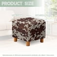 thumbnail image 3 of Jiueut Cow Print Ottoman Cover, Soft Foot Rest Slipcover Waterproof Square Slipcover for Footstool with Elastic Buttom for Living Room, 3 of 6