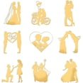 thumbnail image 1 of 9 pegatinas de metal doradas de 1,6 x 1,6 pulgadas, pegatinas autoadhesivas para el día de San Valentín, bodas, parejas, amantes, corazones, pegatinas de epoxi doradas para álbumes de recortes,, 1 of 8