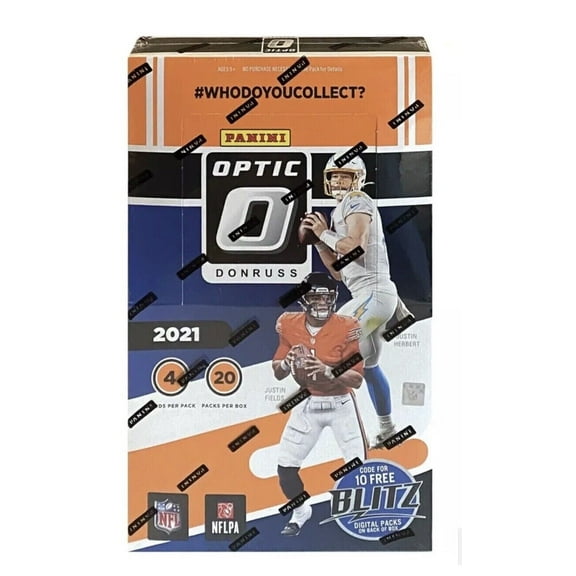 2021 Panini Donruss Optic NFL Football Retail Box (80 Cards Total) Exclusive One Hundred and Stars Parallels