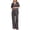 Black Striped, variant on Silk Satin Pajamas Set for Women Two-Piece Short Sleeve Shirt with Long Pajama Pant Set Soft Button Down Loungewear Nightwear Pjs Sleepwear for Women