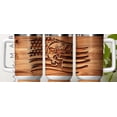thumbnail image 3 of Star Mug 40Oz Engraved Wood Bass Fish And Flag Tumbler Wrap Design, Men'S Gift, 40 Ounce Stanley Tumbler Template Press Seamless Sublimation - Tumbler With Handle, To-Go Coffee Mug, 3 of 4