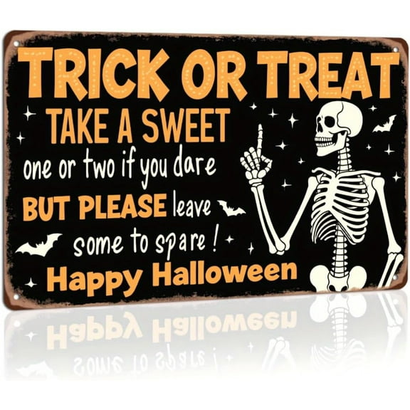 Pick Your Poison Drinks Halloween Retro Metal Tin Sign Wall Art Decor for Home Farmhouse Bar Cafe Halloween Party Indoor Outdoor 8x12 Inch