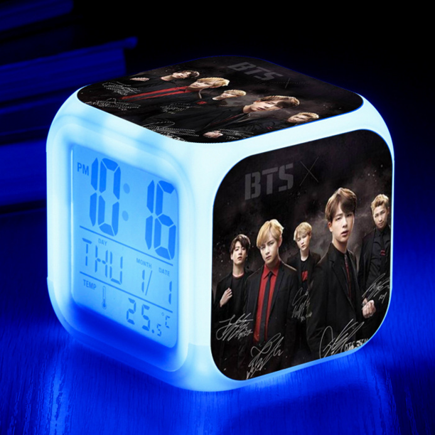 TIMPCV LED Digital Bedroom Alarm Clock Easy Setting Cube Wake Up Clocks