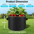 thumbnail image 2 of KORALAKIRI 6 Pack 5 Gallon Grow Bags Heavy Duty 300G Thickened Nonwoven Plant Fabric Pots with Handles for Tomato, Potato and Vegetable, 2 of 8