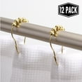 thumbnail image 5 of 2Lbdepot Shower Curtain Rings Hooks - Gold Finish - Premium 188 Stainless Steel | 13, 5 of 6