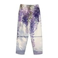 thumbnail image 7 of Fotbe Lavender Blooms Window Women's Pajama Pants,Sleepwear Pants,Pj Bottoms Drawstring And Pockets-Small, 7 of 7