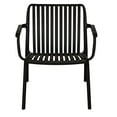 thumbnail image 3 of Chaise une place avec accoudoir, ligne rayée Summer, Noir, 3 of 6