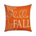 thumbnail image 2 of Throw Pillow Cover, Pumpkin Throw Pillow 18X18 Inch Hello Fall Orange Linen Pillowcase, Suited for Fall Living Room Decor, Halloween House Parties, Farmhouse Casual Gatherings, to, 2 of 6