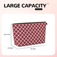 thumbnail image 4 of Picia Red Moroccan Printed Leather Travel Toiletry Bag,Cosmetic Organizer, Makeup Travel Bag, Durable Travel Pouch, Compact Toiletry Bag, Travel Accessories, 4 of 6