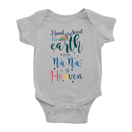 

Hand Picked for Earth By My NANA In Heaven Cute Baby Bodysuits Clothing Unisex
