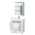 thumbnail image 2 of Wyndham Collection Sheffield 30" Metal Single Bathroom Vanity in Chrome/White, 2 of 4