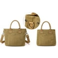 thumbnail image 6 of ibiyuan Canvas Messenger Bag Women Retro Solid Color Canvas Messenger Bag Fashion Casual One Shoulder Daily Travel Shopping Handbag, 6 of 8