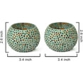 thumbnail image 2 of TIED RIBBONS Mosaic Glass Votive Tealight Candle Holders | Pack of 2 | Votive Candle Holders for Weddings, Parties and Home Decor, 2 of 5