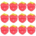 thumbnail image 4 of Rizadores de pelo de esponja con forma de fresa - Juego de 12 unidades (Rojo), 4 of 7