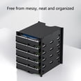 thumbnail image 2 of Soporte de disco duro Organizador de disco duro de 3,5 pulgadas Estante de metal Estante de almacenamiento HDD Estante de 5 niveles Inevent EL004967-00B, 2 of 7