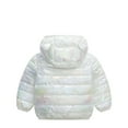 thumbnail image 3 of Meresysid Newborn Kids Baby Boys Girls Long Sleeve Infant Toddler Clothes Winter Coats Puffer Down Jacket Bear Hoods Outerwear Cute Outfits White, 3 of 4