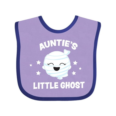 

Inktastic Cute Auntie s Little Ghost with Stars Gift Baby Girl Bib